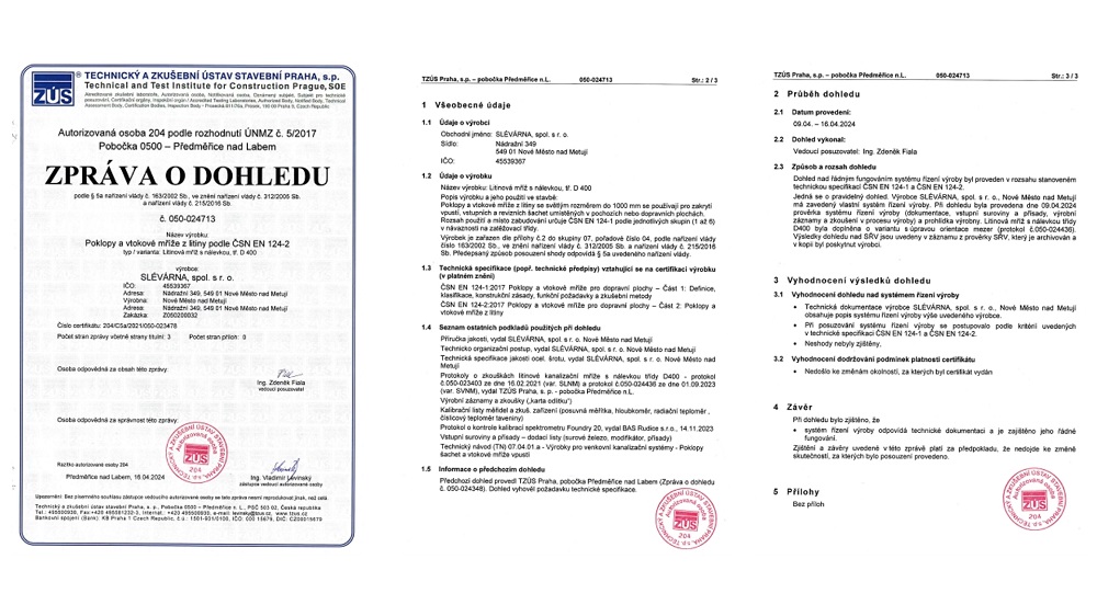 zprava dohled
